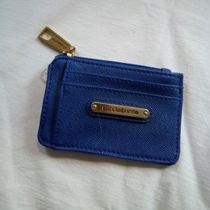Blue leather ID Case, Coin purse.